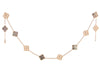 Van Cleef & Arpels 18K Rose Gold Diamond and Gray MOP Vintage Alhambra 50th Anniversary Necklace