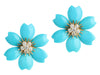 Van Cleef & Arpels 18K Yellow Gold Turquoise Rose de Noël Earrings