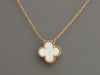 Van Cleef & Arpels 18K Yellow Gold MOP Vintage Alhambra Pendant Necklace