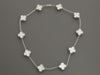 Van Cleef & Arpels 18K White Gold MOP 10-Motif Vintage Alhambra Necklace