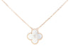 Van Cleef & Arpels 18K Yellow Gold MOP Vintage Alhambra 2012 Holiday Pendant Necklace