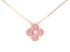 Van Cleef & Arpels 18K Rose Gold Rhodonite and Diamond 2021 Holiday Pendant Necklace