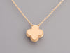 Van Cleef & Arpels 18K Rose Gold Rhodonite and Diamond 2021 Holiday Pendant Necklace