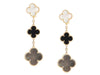 Van Cleef & Arpels 18K Yellow Gold 3-Motif Magic Alhambra Earrings