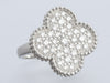 Van Cleef & Arpels 18K White Gold Pavé Diamond Magic Alhambra Ring