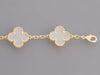 Van Cleef & Arpels 18K Yellow Gold Rock Crystal Vintage Alhambra Bracelet