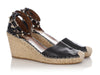 Valentino Black Rockstud Espadrille Wedges