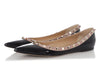 Valentino Black Patent Rockstud Ballerinas