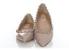 Valentino Beige Patent Rockstud Ballerinas