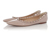 Valentino Beige Patent Rockstud Ballerinas