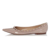 Valentino Beige Patent Rockstud Ballerinas