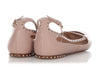 Valentino Pink Studded Ankle Strap Flats