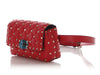 Valentino Red Quilted Rockstud Belt Bag
