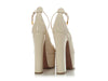 Valentino Cream Patent Tan-Go Platform Pumps