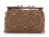 Valentino Brown Knit Cashmere Rockstud Roman Bag