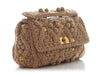 Valentino Brown Knit Cashmere Rockstud Roman Bag