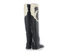 Valentino Black Floral Riding Boots