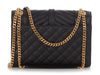 Saint Laurent Medium Black Triquilt Envelope Chain Bag