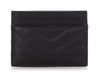 Saint Laurent Black Matelassé Cassandre Card Holder