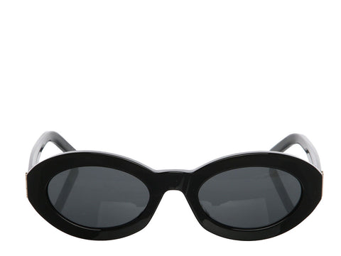Saint Laurent Black Oval Sunglasses