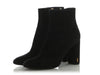 Saint Laurent Black Suede LouLou 95 Zip Ankle Boots