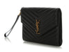 Saint Laurent Black Grain de Poudre Matelassé Cassandre Flap Pouch