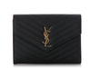Saint Laurent Black Matelassé Grain de Poudre Cassandre Pouch