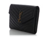 Saint Laurent Black Matelassé Grain de Poudre Cassandre Pouch
