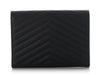 Saint Laurent Black Matelassé Grain de Poudre Cassandre Pouch