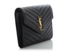 Saint Laurent Black Matelassé Grain de Poudre Cassandre Pouch