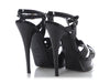 Saint Laurent Black Patent Tribute Platform Sandals