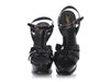 Saint Laurent Black Patent Tribute Platform Sandals