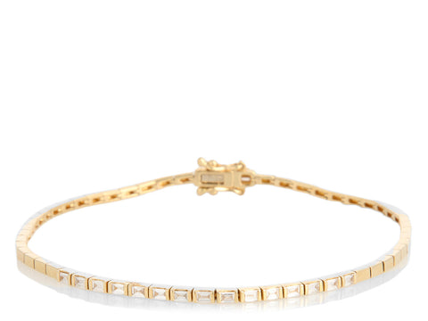 Zoe Lev 14K Yellow Gold Baguette Diamond Segment Bracelet
