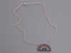 Andrea Fohrman 14K Gold Multistone Rainbow Pendant Necklace
