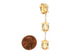 Antonini Milano 18K Yellow Gold Citrine Diamond Pierced Drop Earrings