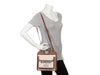 Burberry Mini Beige Canvas and Brown Leather Pocket Bag