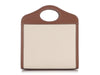 Burberry Mini Beige Canvas and Brown Leather Pocket Bag
