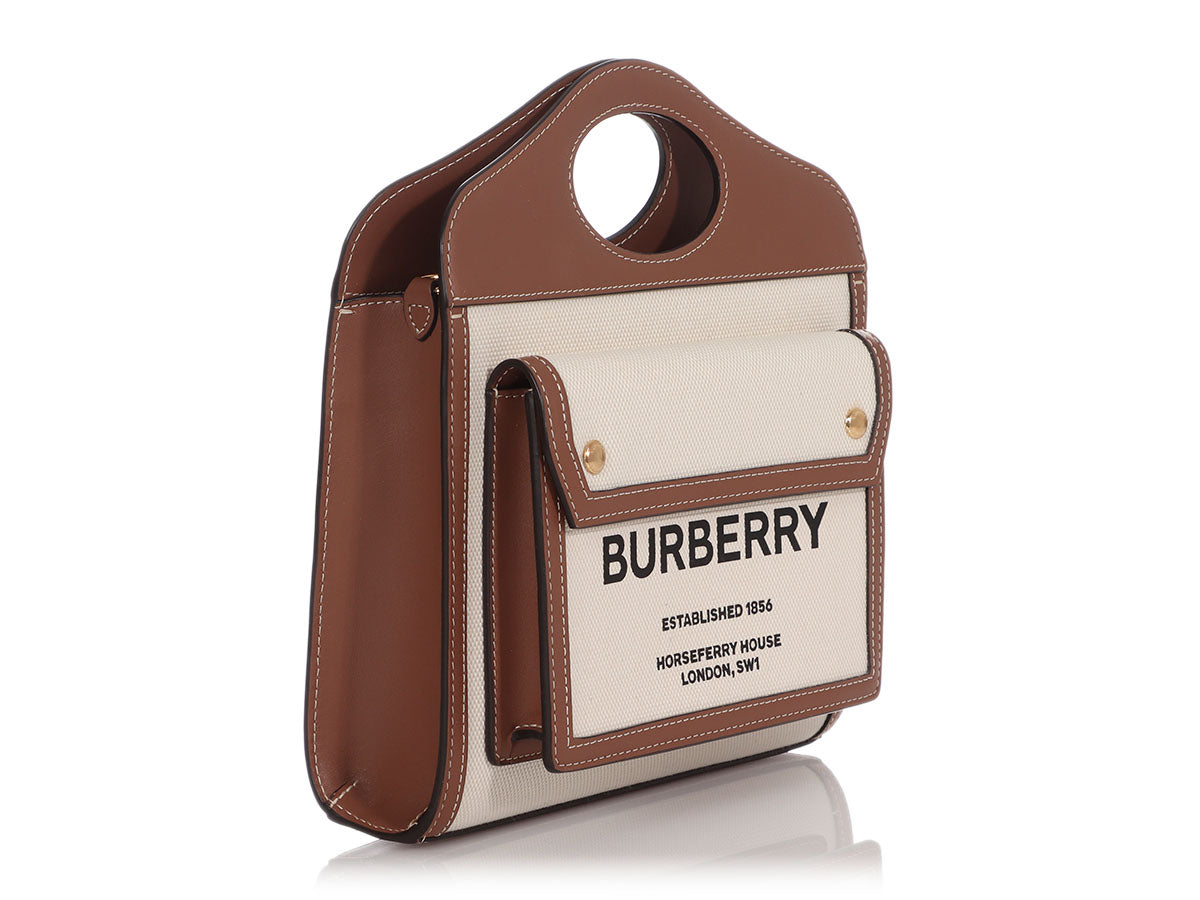Cloth mini bag Burberry Beige in Cloth - 37723617
