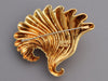 Henry Dunay Vintage 18K Yellow Gold Seashell Brooch