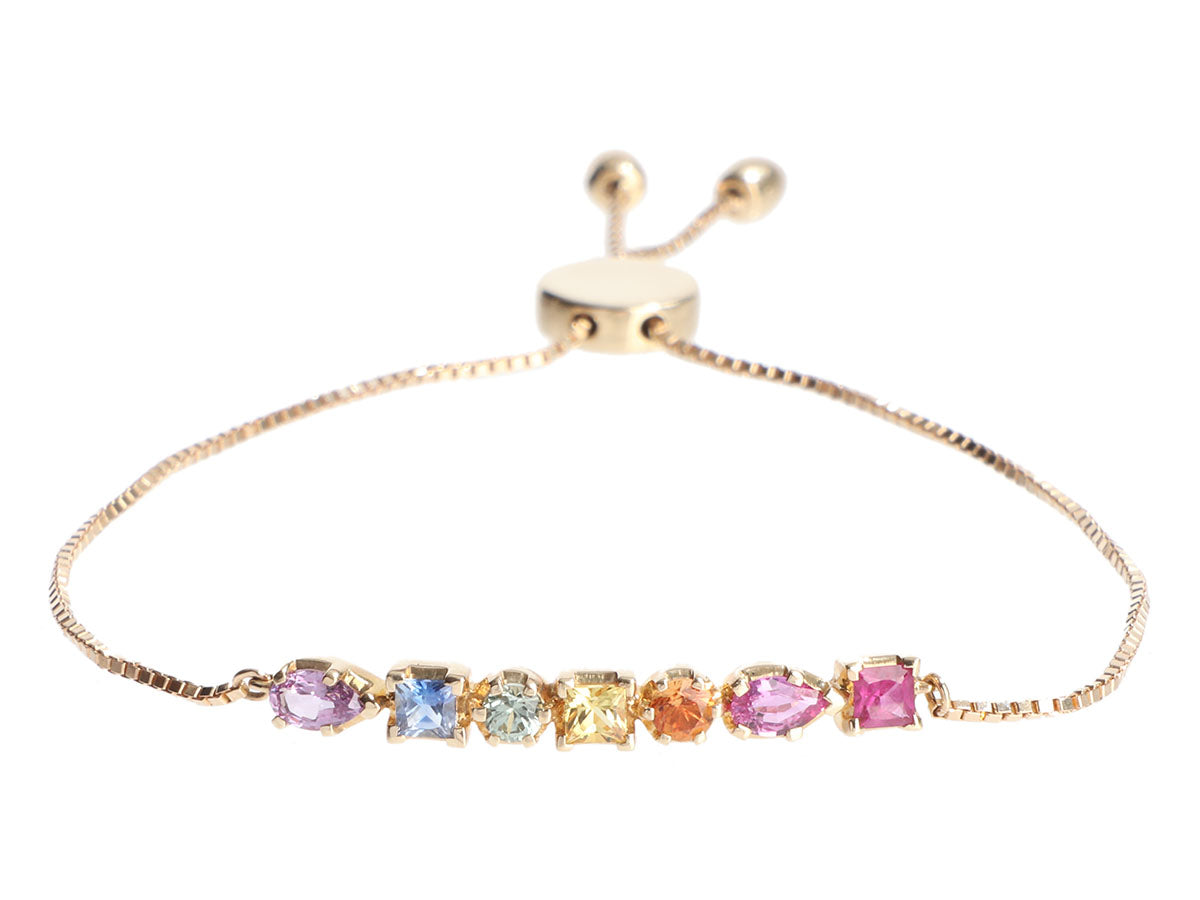 Dolce & Gabbana 18kt Yellow Gold Bracelet with Mutlicolored Fine Gemstones