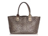 Bottega Veneta Distressed Bronze Intrecciato Cabat Tote