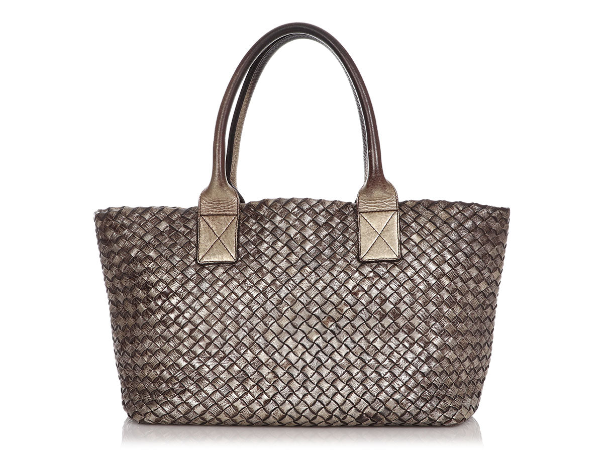 Bottega Veneta Intrecciato Mini Cabat Lambskin Tote