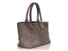 Bottega Veneta Distressed Bronze Intrecciato Cabat Tote