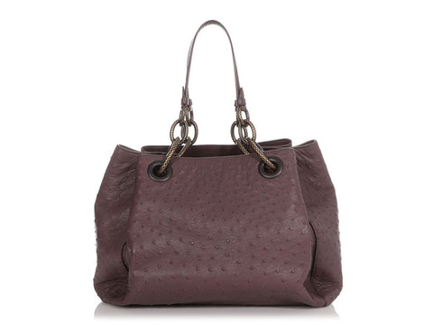 Bottega Veneta Glicine Ostrich Shoulder Bag