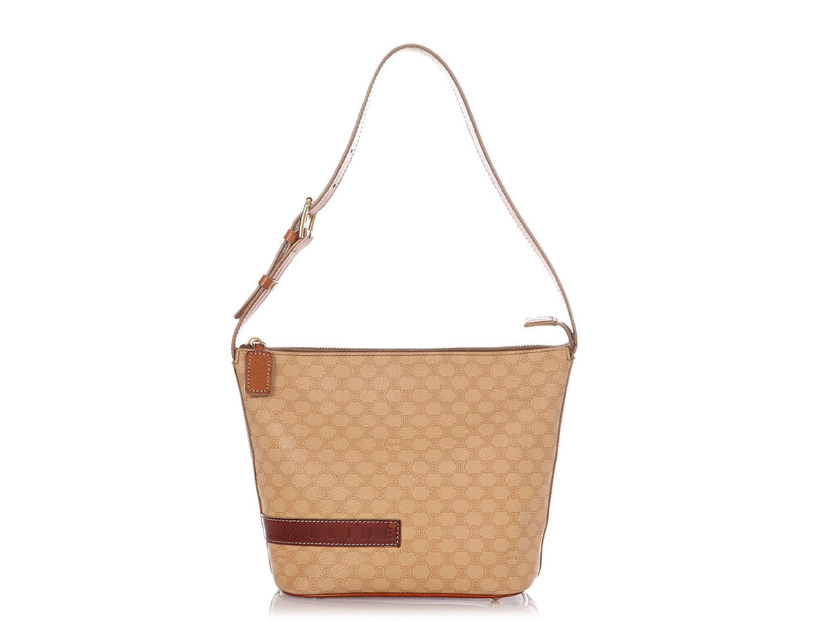 Shop CELINE Triomphe Canvas Boston bag in triomphe canvas and calfskin  (190372CAS.01BC, 190372CAS.04LU) by MoonSwan