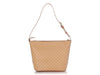 Céline Vintage Beige Triomphe Canvas Shoulder Bag