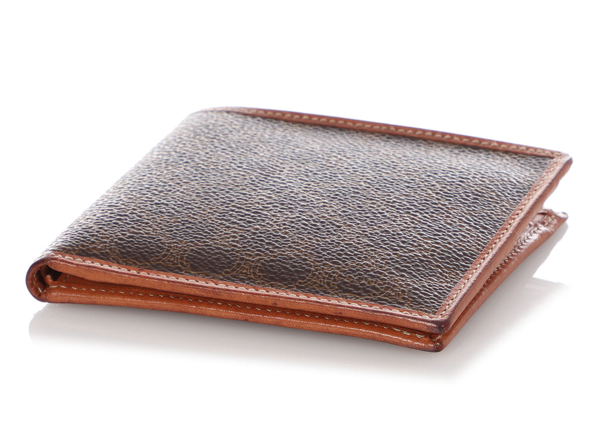 Celine // Black & Brown Triomphe Bi-Fold Wallet – VSP Consignment