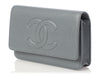 Chanel Gray Caviar Timeless Wallet on a Chain WOC