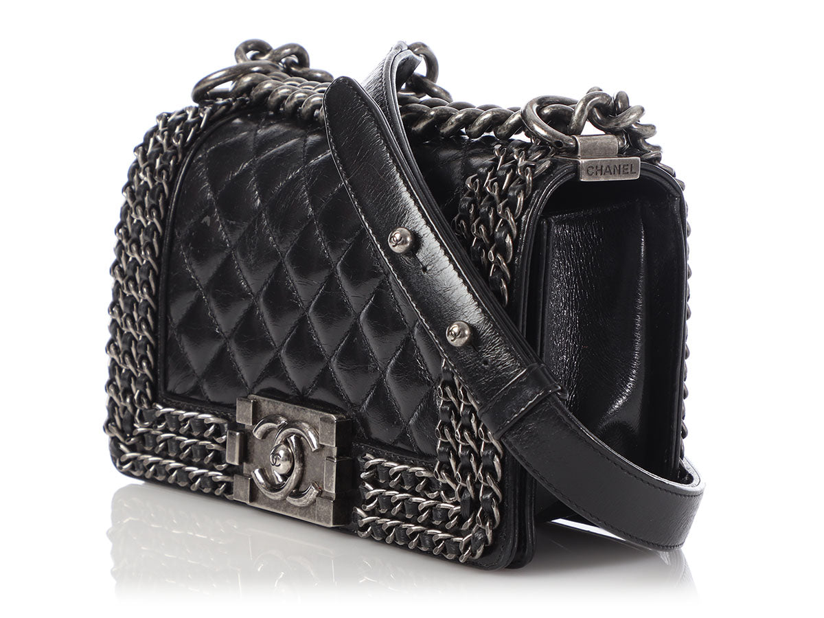 Chanel 2020 Shiny Aged Calfskin Shopping Bag - Black Shoulder Bags, Handbags  - CHA522091