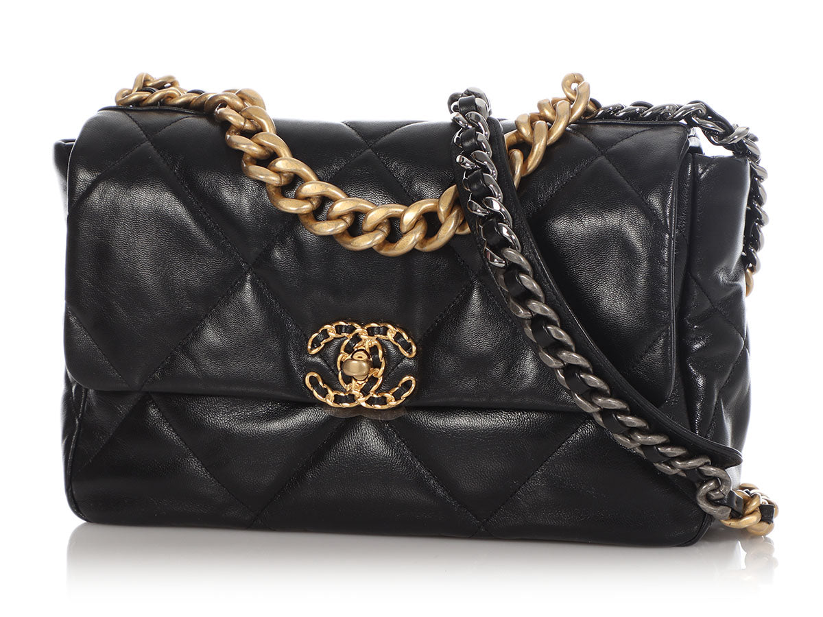 Chanel 19 Flap Bag Quilted Goatskin Maxi at 1stDibs